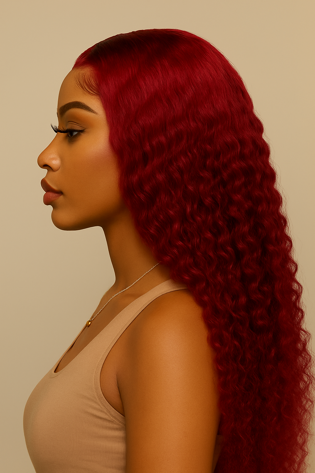 Perruque HD 13x4 Lace Front 99J – Cheveux Bouclés, Bordeaux, 100 % Humains, Pré-épilée