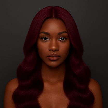🧡 Perruque 99J HD Lace Front – Cheveux Indiens Naturels Glueless