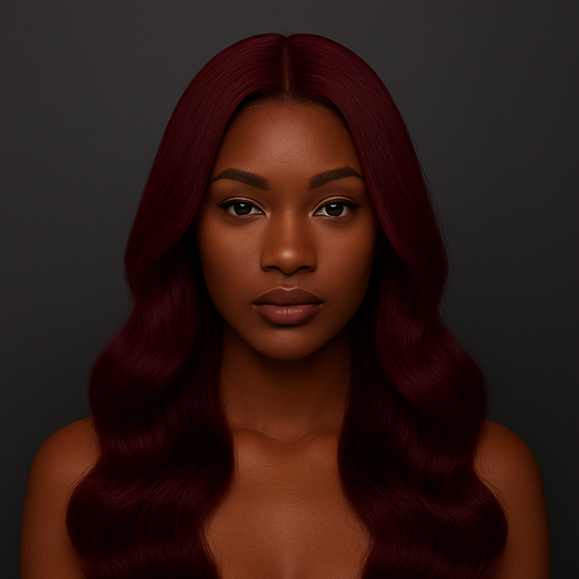 🧡 Perruque 99J HD Lace Front – Cheveux Indiens Naturels Glueless